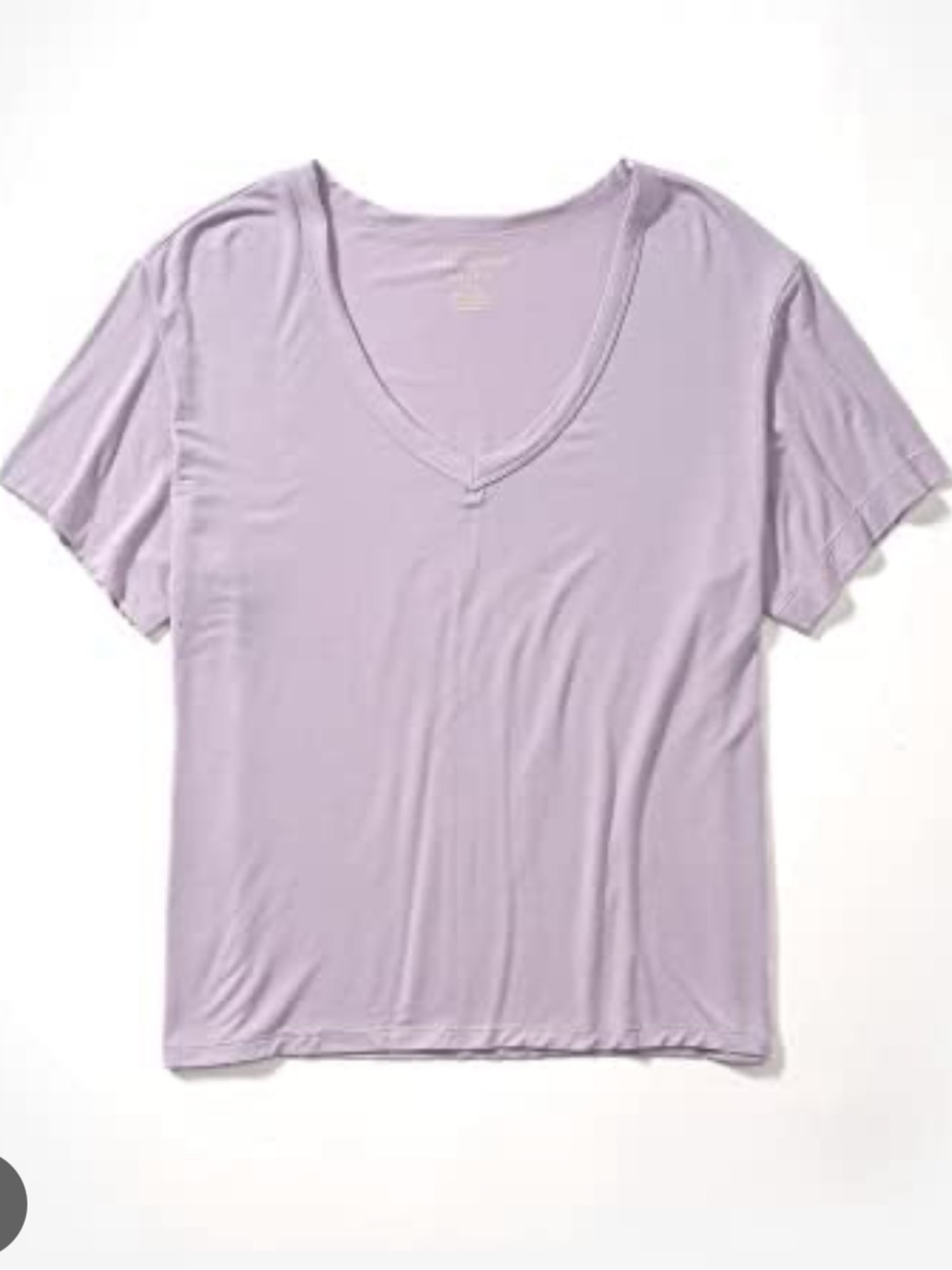 American Eagle Outfitters Pastel Lavender V-Neck Tee